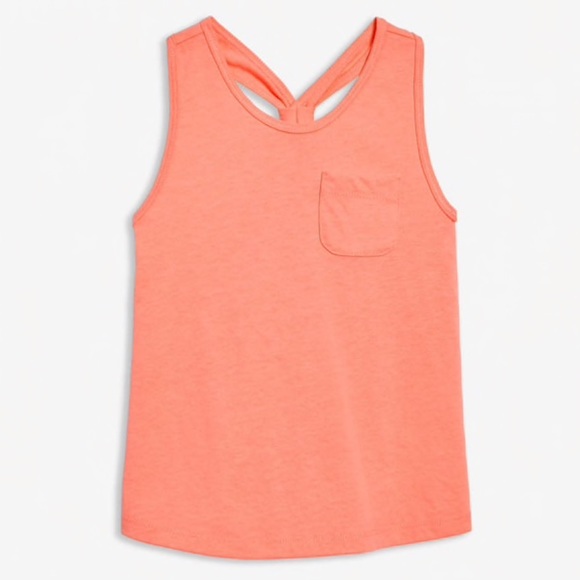 Joe Fresh Other - Girls Coral Tank Soft Knot Racerback Pocket NWT